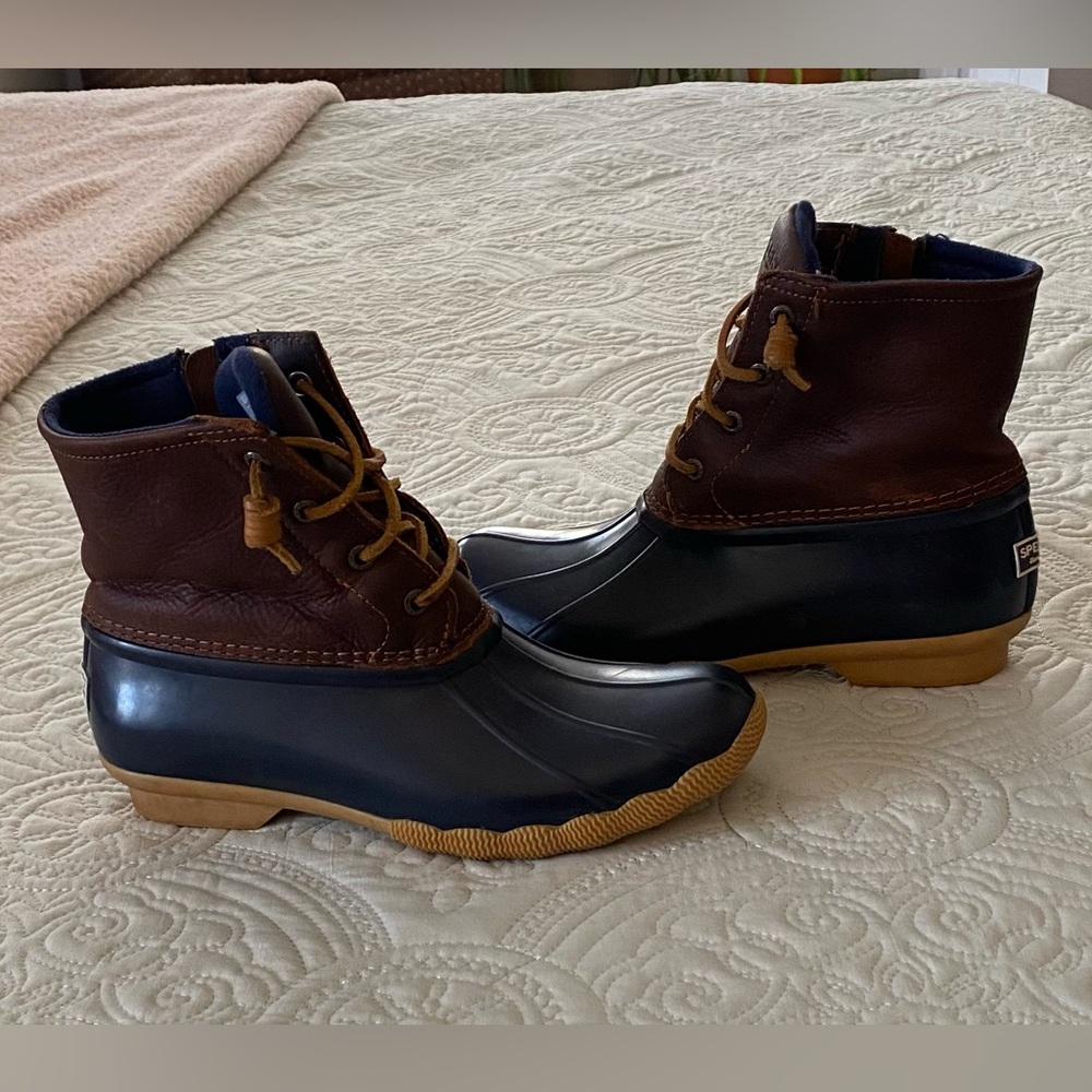 Sperry Navy and Brown Shoes with Tan Accents - Picture 3 of 5